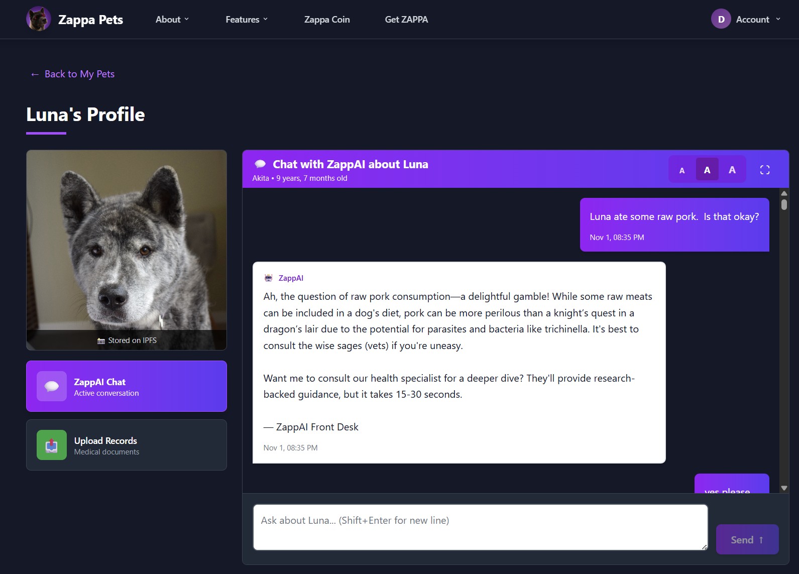 Zappa Pets screenshot